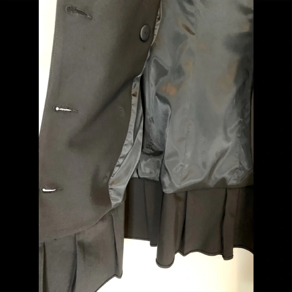 ZARA Black Pleated Double Breasted Dress XS NWT Retail $119 - Picture 7 of 8